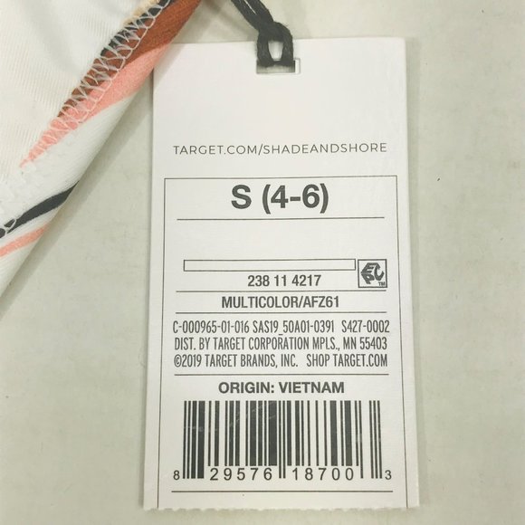 Shade And Shore Women's Sz Small Side Tie Hipster Bikini Swim Bottom Striped New - Picture 4 of 9